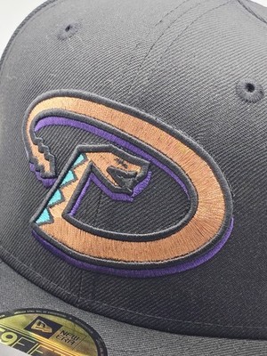 59FIFTY Arizona Diamondbacks・7 3/4 New Era Arizona Diamondbacks Black WOOL 59FIFTY Fitted Hat Sz 7 1