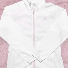Adidas White  Pink Windbreaker Vintage Women Official