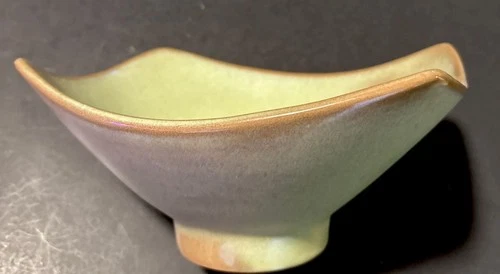 Frankoma Prairie Green F34 Footed Rectangular Rice Serving Bowl MCM