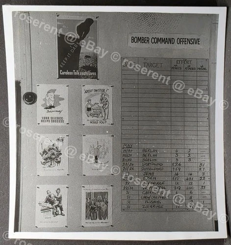WW2 RAF Intelligence library Targets List & propaganda 1943 -  photo 14 by 13cm
