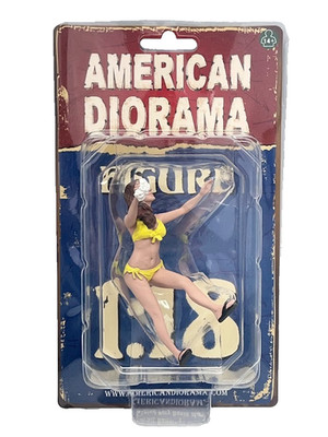 Car Wash Bikini Girl Resin Modellauto Figur Display 1/18 American Diorama 76266