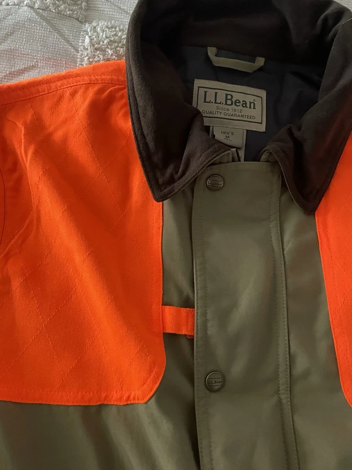 LL Bean Hunting Jacket Large Cargo Pocket Blaze Orange - Excellent Size Medium - Image 2 of 4