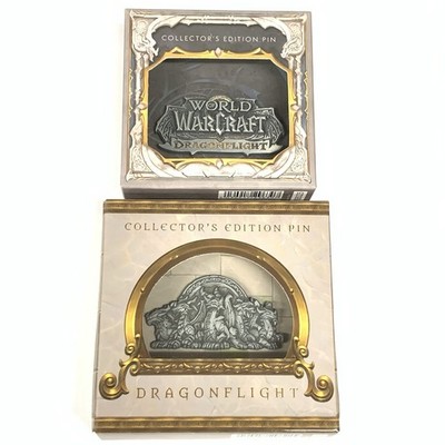 World Of Warcraft Dragonflight Collector s Pin /2500 Blizzcon Set Of 2 Blizzard