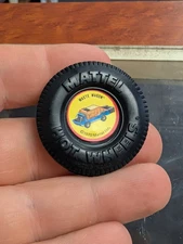 Hot Wheels 1970 Redline WASTE WAGON Plastic BUTTON w/ Tab Mattel Hong Kong 