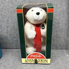 Coca Cola Animation Collection Coke Polar Bear 1996 Play Christmas Songs W BOX