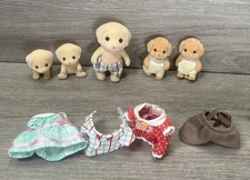 Calico Critters Dog Lot Yellow Lab Twins Poodles Replacement Figures Sylvanian