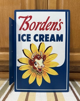 Bordens Ice Cream Flange Sign Elsie Cow Farm Vintage Style Wall Decor