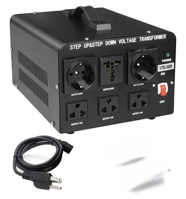 US to EU Travel Adapter,Yinleader 3000W Voltage Converter Power Transformer 