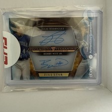 Topps Five Star Pentamerous Penmanship DualAuto Bobby Witt Jr Julio Rodriguez /5
