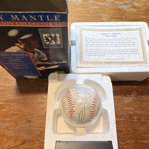 Mickey Mantle Autographed Baseball Collector Set New York Yankees