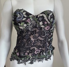 Jovani Black Embellished Lace Corset Bodice/Bustier, Size 8, New