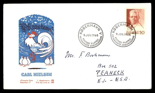 Mayfairstamps Denmark FDC 1965 Carl Nielsen First Day Cover aaw_66135