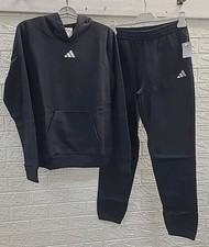 New Adidas Big Boys 18-20 Long Sleeve Hoodie  Joggers Set US Size 18/20 XL