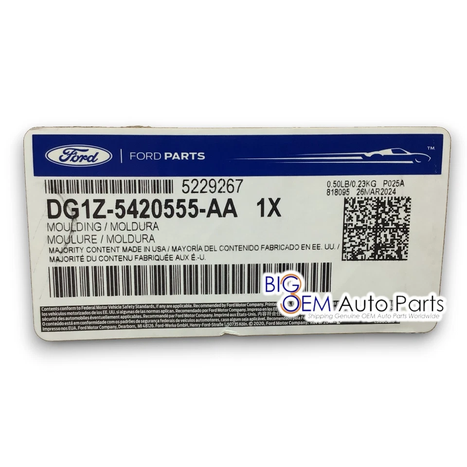 13-19 Ford Taurus Police Interceptor Front Driver B Pillar Door Molding new OEM - Изображение 4 из 4