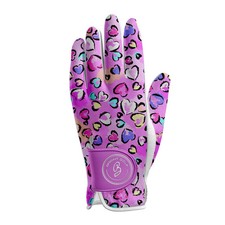 Women's Golf Glove Pink Hearts