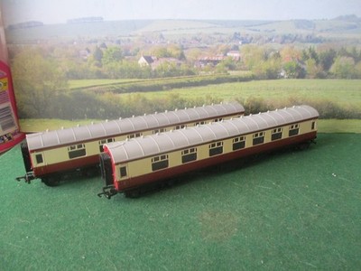 MAINLINE 2 X FLURWAGEN PURPURROT/CREME 'M3940M/M3950M.- OHNE BOX