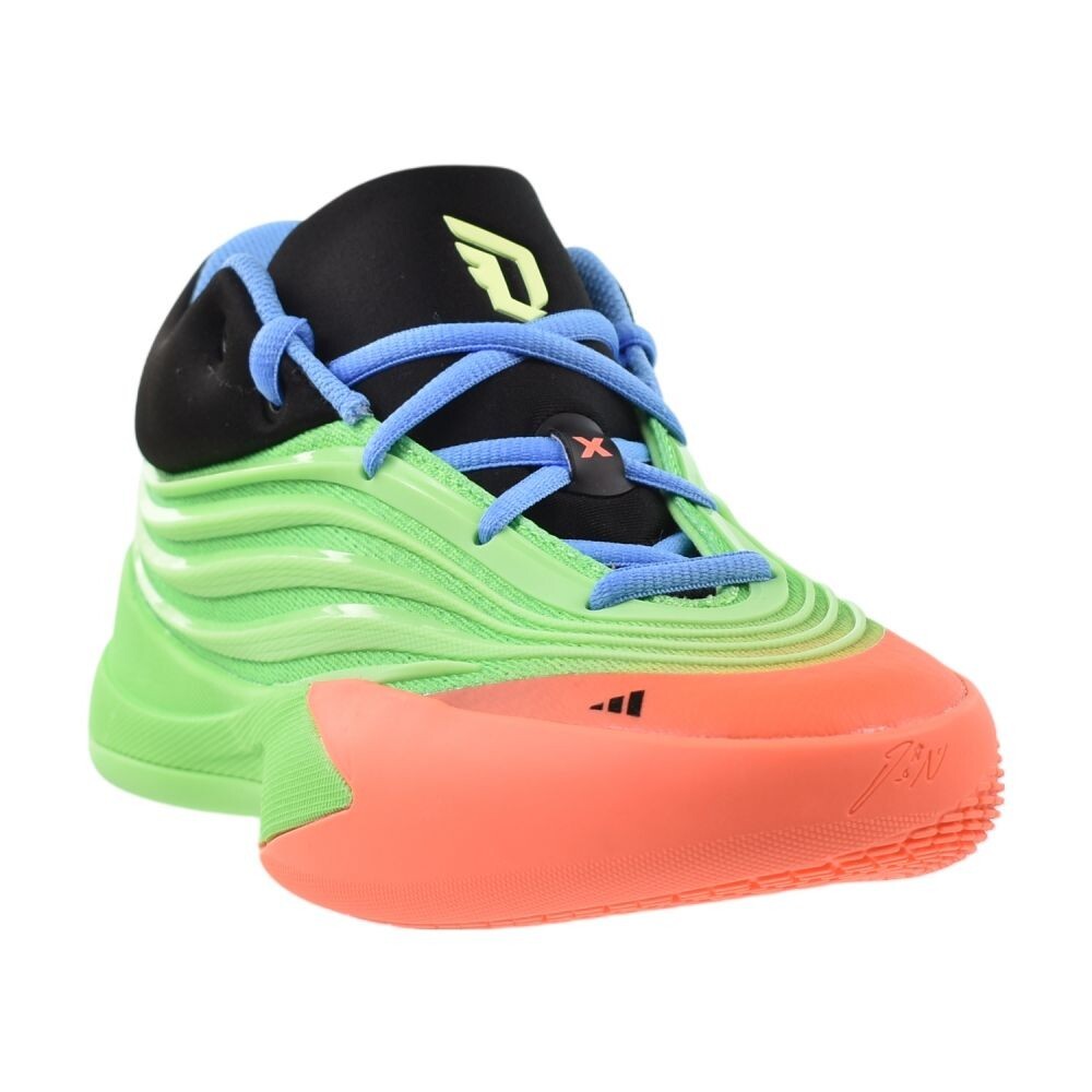 Adidas Dame X J Big Kids' Basketball Shoes Lime Burst/Coral jp8635