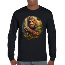 Bigfoot in the Woods Long Sleeve T-shirt Funny Sasquatch Hide and Seek Champ