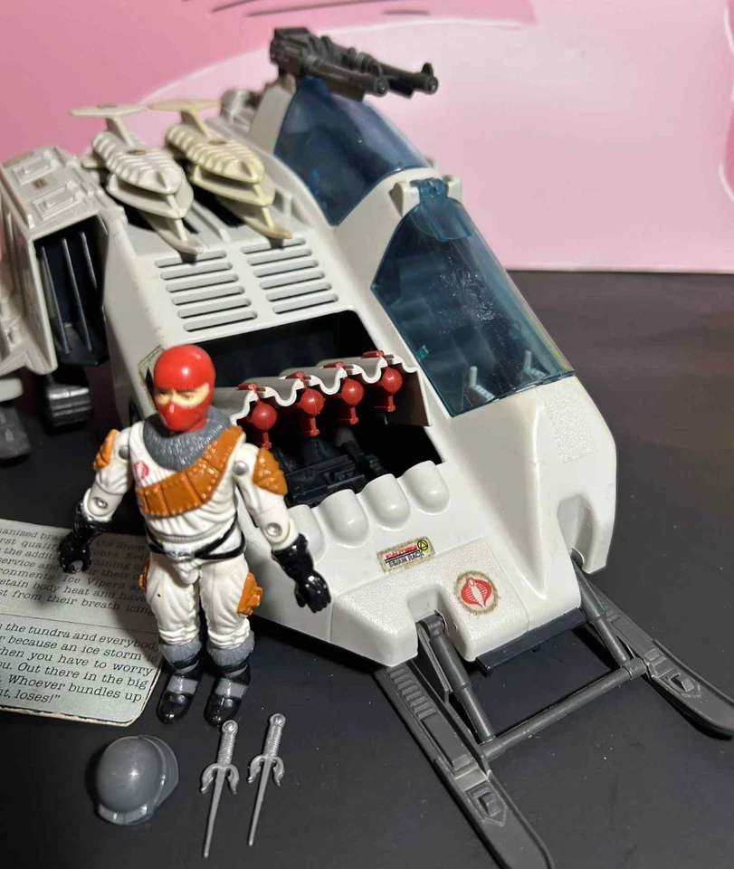 Cobra Wolf 100% completo G.I. Veículo boneco de ação vintage Joe 1987 - Imagem 4 de 4