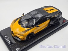 MR Bugatti Chiron Super Sport Nocturne / Yellow on Carbon Base 1/18 IN STOCK