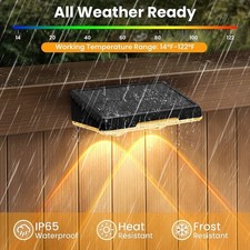 LED Solar Power Fence Lights Deck Door Wall Stair Step Outdoor Garden Lamp--