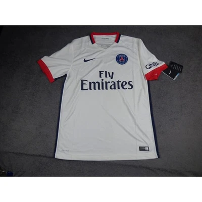 Nike Paris Saint-Germain 2015-16 Away Jersey White PSG Fly Emirates Mens Medium - Image 1 of 4