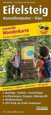 Eifelsteig, hiking map 1:25,000, ,