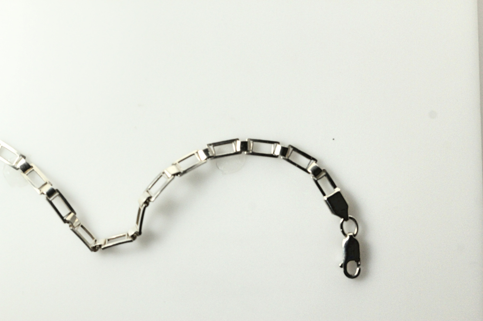 925 Sterling Silver 7.75" Rectangular Link Bracel… - image 14