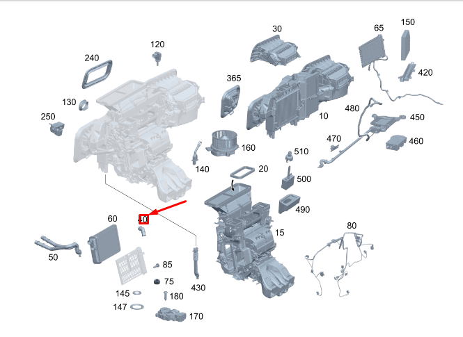 MERCEDES-BENZ GLE W167 Heizungsentlüftungsanschluss RHD A1678352100