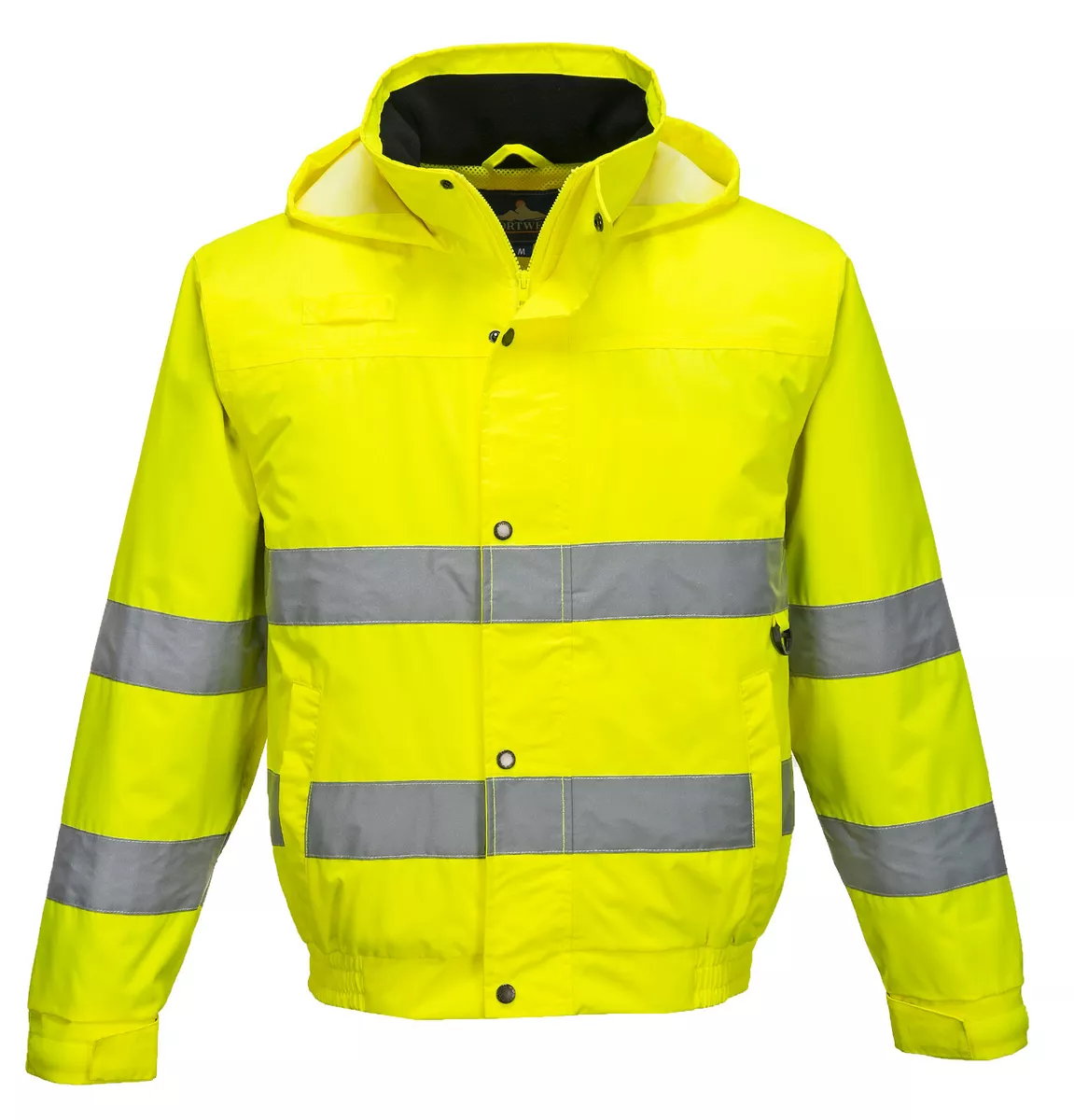 Portwest Hi Vis yellow Lite Bomber Jacket work coat elasticated waist S161