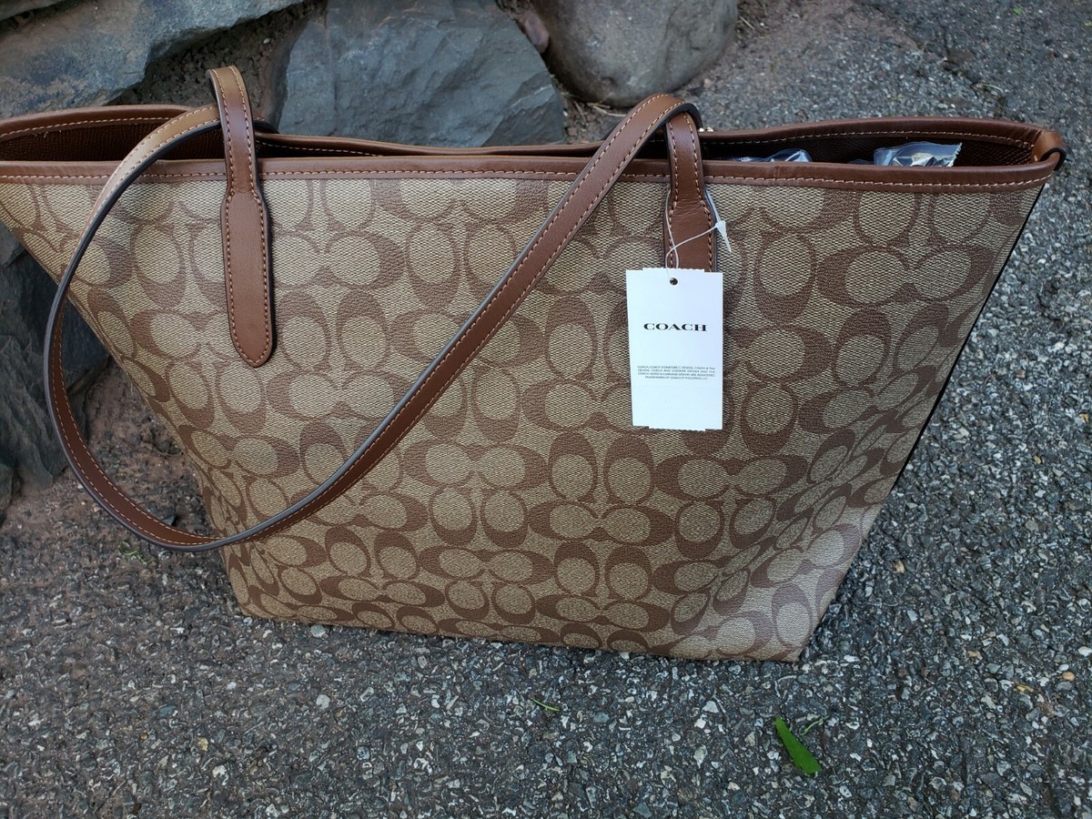 COACH ORIG NWT WOMEN SIGNATURE KHAKI/SADDLE aa355c4d-5ede-409f-b360-  main image 2