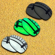 3 Pairs Lenses Replacement for-Oakley Feedback Polarized-Black Silver Green