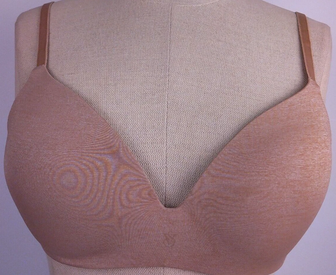 Victoria s Secret RN 54867 Light Brown Nylon No Wire T Shirt Bra Size 34 B. 7