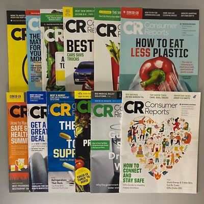 2020 CONSUMER REPORTS MAGAZINE 12 Issues Full Year BEST WORST CARS SUV's TRUCKS