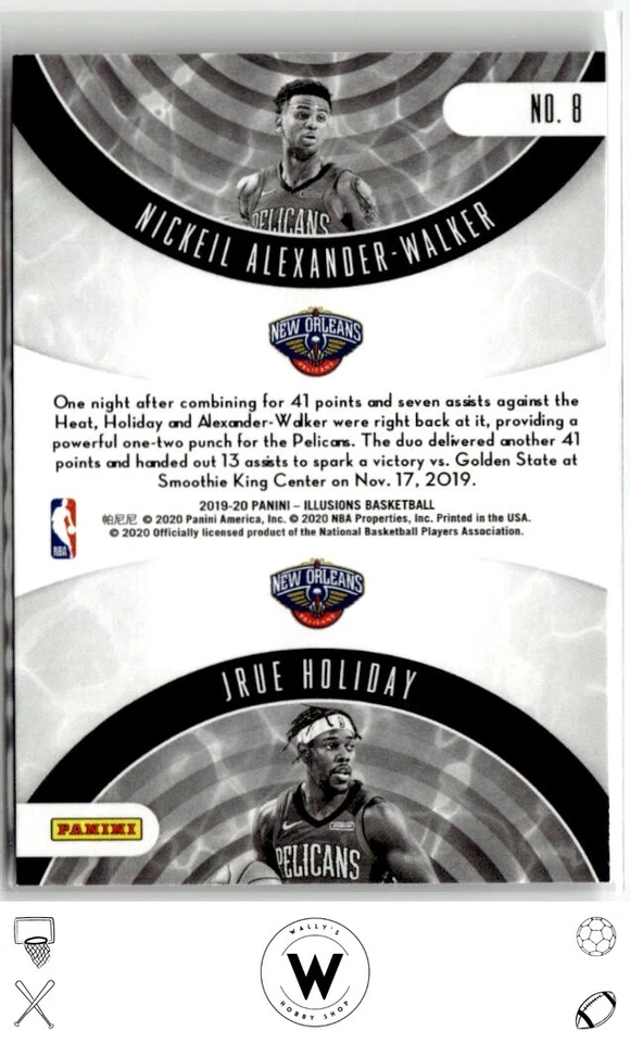 2019-20 Illusions #8 Holiday Alexander-Walker RC Reflections Emerald - Image 2 of 2