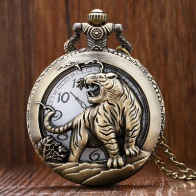 Taschenuhr Tiger Fauve