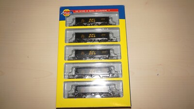 RF27] Athearn Spur N 11071 Seaboard Coast Line 40´ 3 Bay Hopper 5er Set OVP