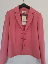 Viyella Vintage Pink Peach Ladies Summer Blazer Jacket Uk Size 8 New
