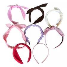 Lot of 8 Women  s Floral  Solid Multicolor Headbands Boho Stretch Hair Accessory