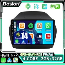 Per Hyundai Tucson Ix35 10-15 Autoradio Android 14 GPS Navi CarPlay AHD 2G+32GB