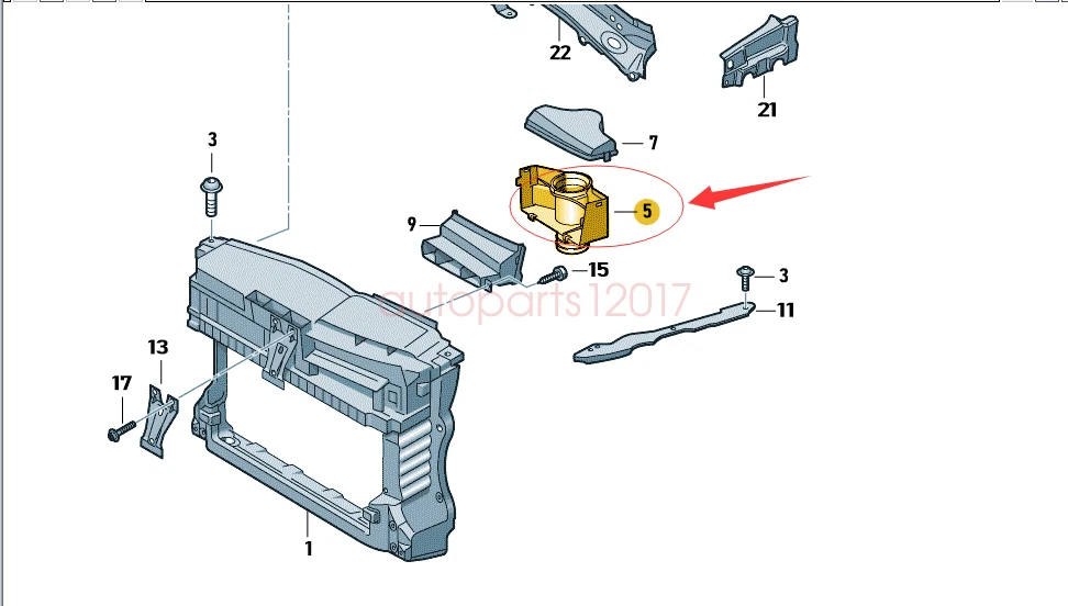 Genuine Air Intake Connector For CC Golf Jetta BeetleSciroccoYeti 