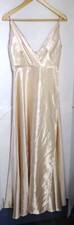 Fashion Nova Dress satin high slit maxi large zip up back elegant fancy prom