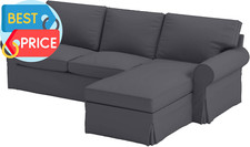 Sofa Cover Only Dense Cotton Ektorp Loveseat Chaise 4 Seat Sofa Replacement Com