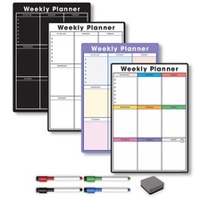 Magnetic Weekly Planner and Organiser | Dry Wipe Whiteboard for Tasks and Memos