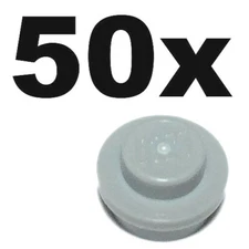 NEW LEGO - PLATES - Round - 1 x 1 - Gray Light Bluish plate x 50 - 1x1 grey 