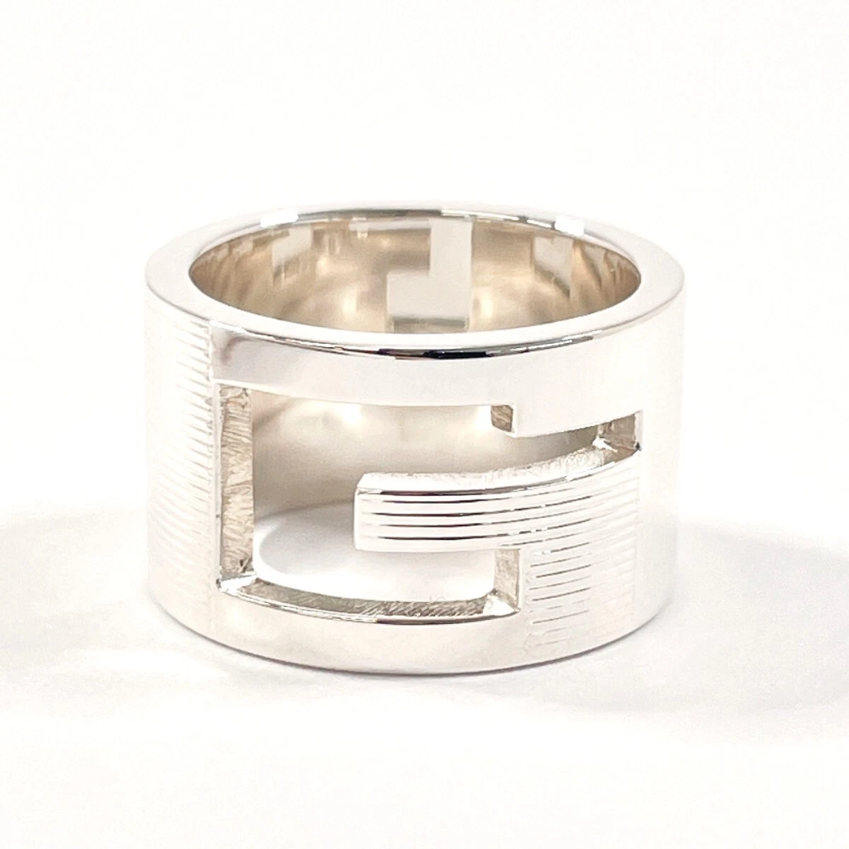Bague GUCCI marque découpe G argent 925 US 5,25 (taille US) accessoires femme