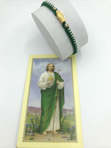 Saint Jude~Handmade Bracelet~ San Judas Tadeo Pulsera De Hilo Bicolor - Picture 4 of 7