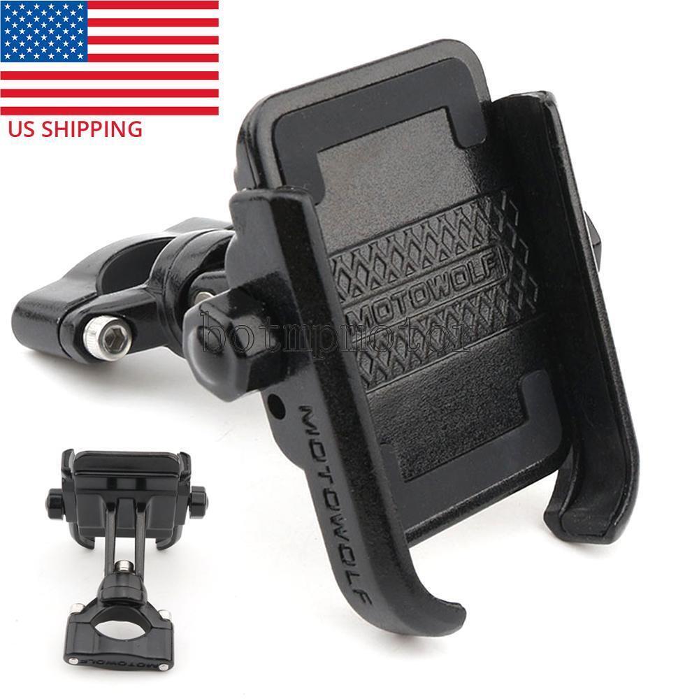 Universal ATV Motorcycle Bike Cell Phone Holder Handlebar Mirror