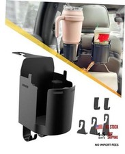 Headrest Cup Holder for Back Seat, Stable Spill-Resistant 2 Pack Deep Black