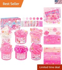 6 Pack Slimes Kit, Pink Slime Kids, Cloud Butter Clear Slime, Party Favors,...